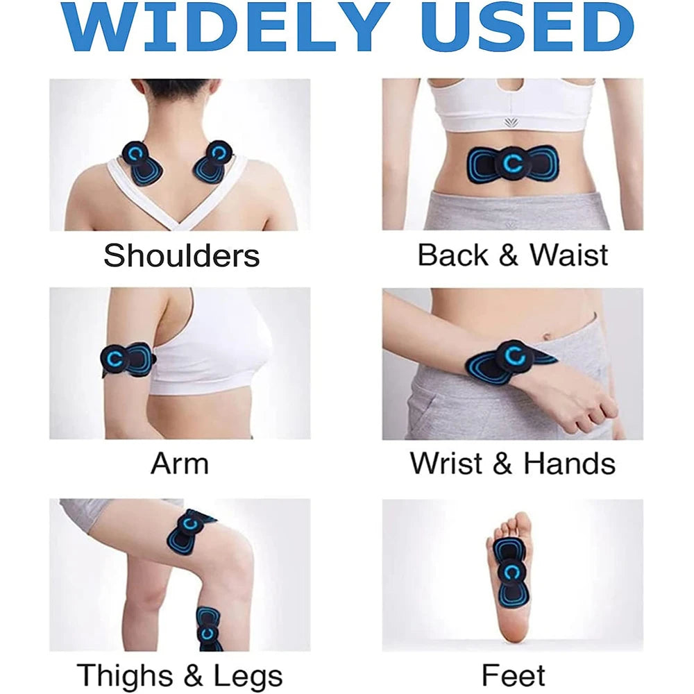 BackBalance mini body massager for pain relief applied on shoulders back waist arm wrist thighs legs and feet
